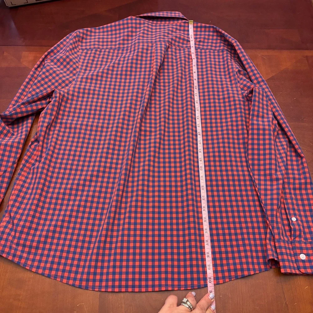 Southern‎ Proper | Mens XL | Gingham Button Down Shirt | Red Blue | Performance